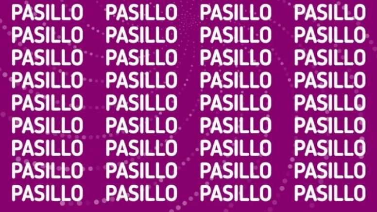 Solo el 10% logra puede la palabra 'Pasilla' en menos de 5 segundos
