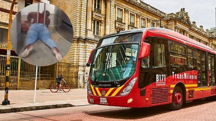 Una mujer quedó atrapada tras intentar colarse en TransMilenio y estallaron los memes