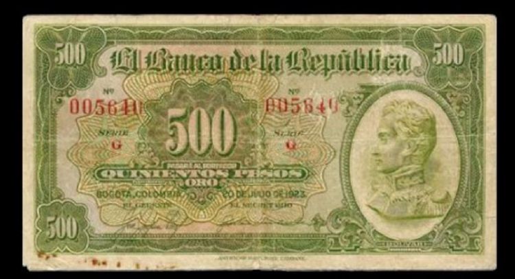Ofrecen hasta 500 millones de pesos por este antiguo billete colombiano de 500 pesos