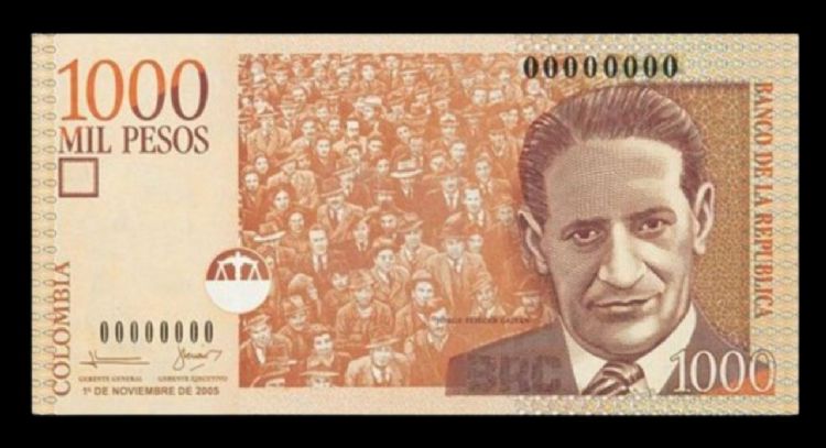 Entregan hasta 150,000 pesos por este antiguo billete colombiano de 1,000 pesos