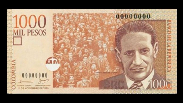 Entregan hasta 150,000 pesos por este antiguo billete colombiano de 1,000 pesos