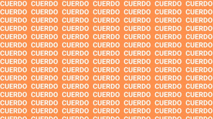 Solo una vista de águila puede encontrar la palabra "Cuerno" en menos de 10 segundos