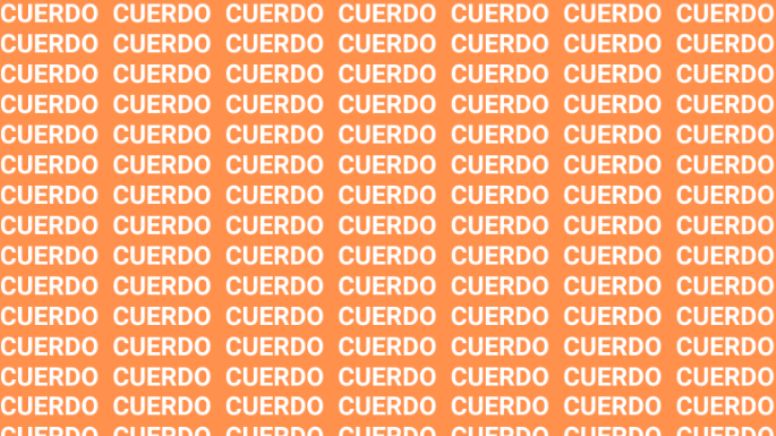 Solo una vista de águila puede encontrar la palabra "Cuerno" en menos de 10 segundos