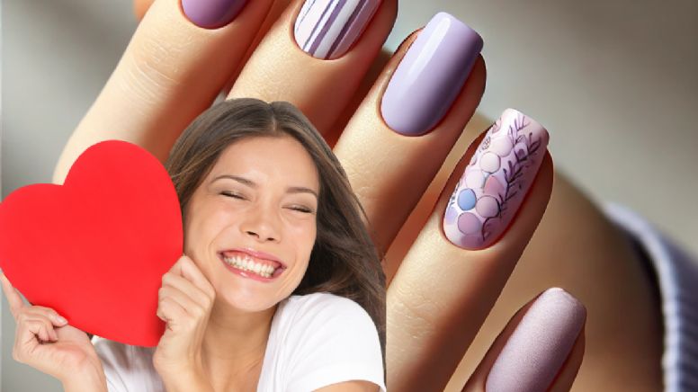 3 diseños de uñas mismatched en lila que no podrás resistir
