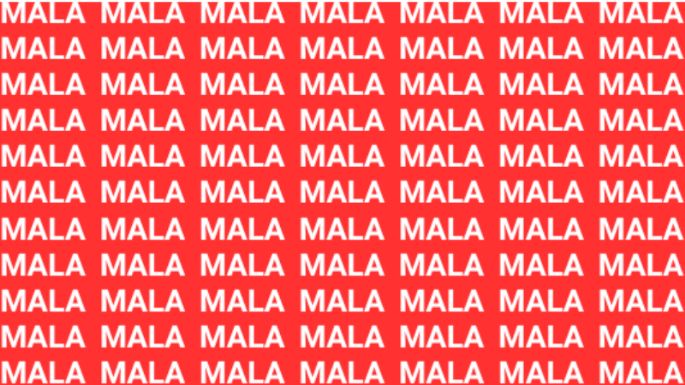 Sólo una vista aguda puede encontrar la palabra 'Mula' en menos de 10 segundos