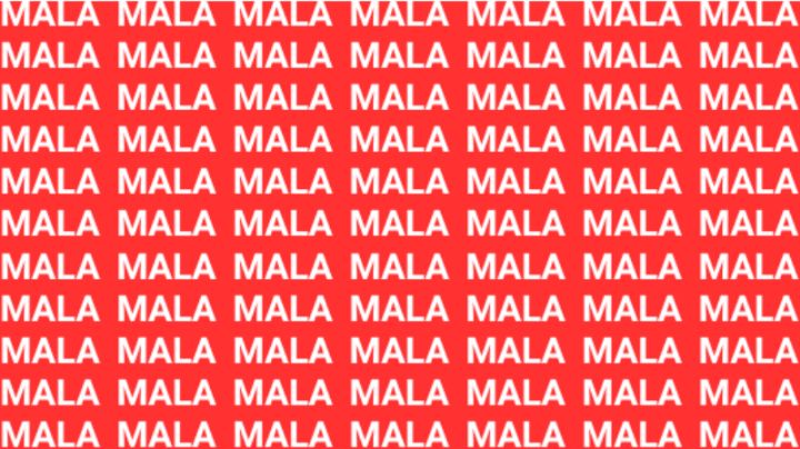 Sólo una vista aguda puede encontrar la palabra 'Mula' en menos de 10 segundos
