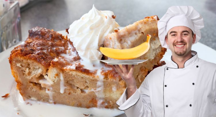 Pudín de pan y banano, aprende a hacer esta deliciosa receta con 8 ingredientes