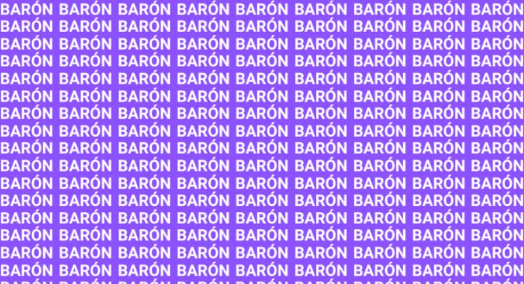 Solo una persona astuta puede encontrar la palabra 'Varón' en menos de 10 segundos