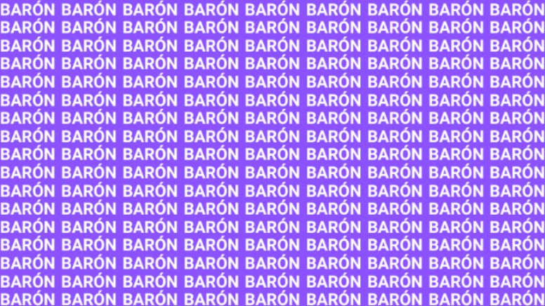 Solo una persona astuta puede encontrar la palabra 'Varón' en menos de 10 segundos