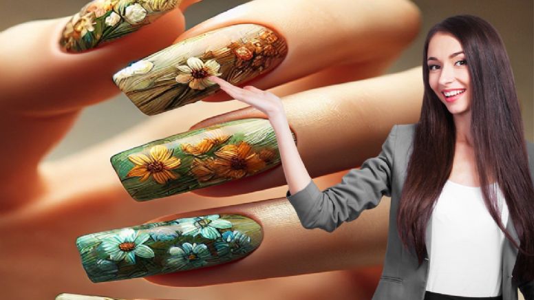 Los 3 diseños de uñas de flores al óleo que serán tendencia: ¡anticípate!