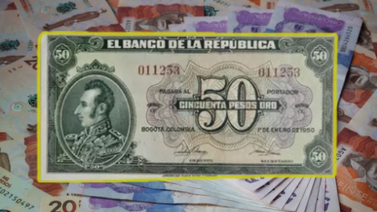 Entregan hasta 20 millones por este antiguo y codiciado billete colombiano de 50 pesos oro