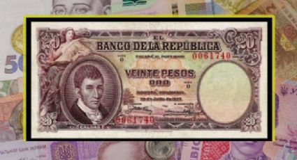 Entregan más de 9 millones por este antiguo y codiciado billete colombiano de 20 pesos oro