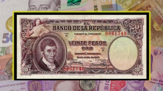 Entregan más de 9 millones por este antiguo y codiciado billete colombiano de 20 pesos oro