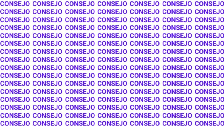 Sólo la mente de un maestro puede encontrar la palabra 'Concejo' en menos de 10 segundos
