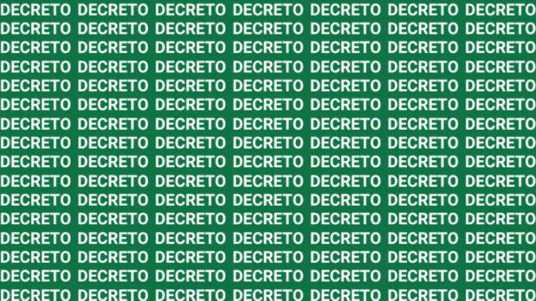 Sólo la mente de un maestro puede encontrar la palabra 'Derecho' en menos de 7 segundos