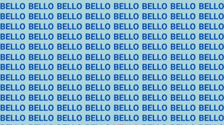 Solo una vista privilegiada puede encontrar la palabra 'Vello' en menos de 10 segundos