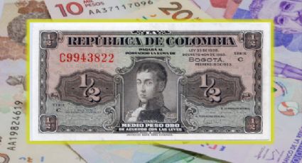 Entregan hasta 1 millón de pesos por este antiguo billete de medio peso colombiano de colección