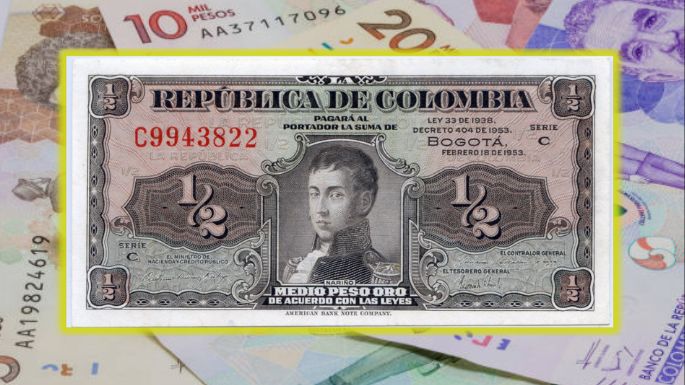 Entregan hasta 1 millón de pesos por este antiguo billete de medio peso colombiano de colección