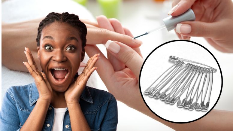 El diseño de manicura que es tendencia y se puede realizar con un broche para ropa