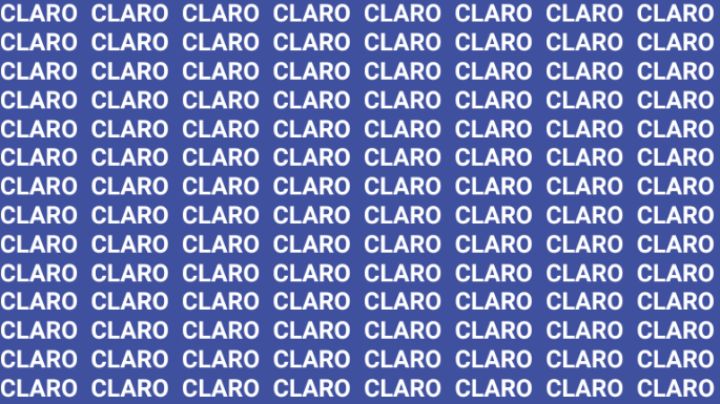 Sólo la mente de un maestro puede encontrar la palabra 'Cloro' en menos de 10 segundos