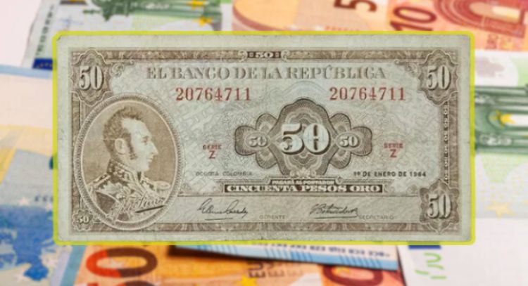 Entregan hasta 350 mil dólares por este antiguo y codiciado billete colombiano de 50 pesos oro