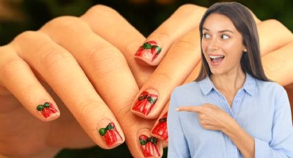 4 diseños de manicura con moños que elevarán tu look esta Navidad