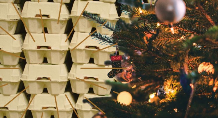 No los tires más: cómo crear sencillos adornos navideños con el cartón de los huevos