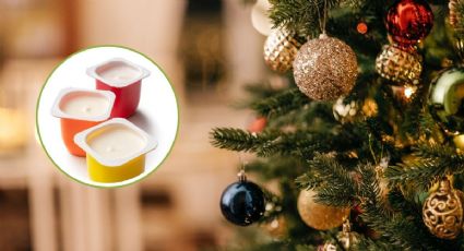 Reutiliza los envases de yogurt vacíos y crea hermosos adornos para tu árbol de Navidad