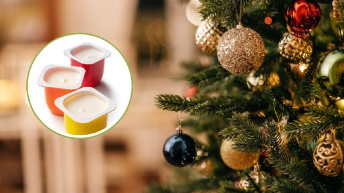 Reutiliza los envases de yogurt vacíos y crea hermosos adornos para tu árbol de Navidad