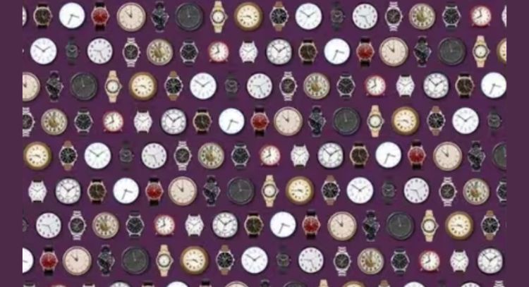 Solo una vista de halcon puede encontrar el anillo perdido entre los relojes en menos de 5 segundos
