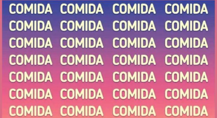 Sólo una mente privilegiada puede encontrar la palabra 'COMINO' en menos de 5 segundos