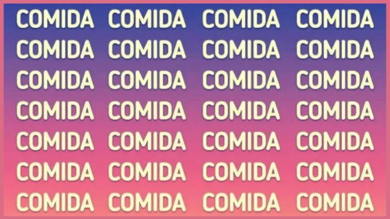 Sólo una mente privilegiada puede encontrar la palabra 'COMINO' en menos de 5 segundos
