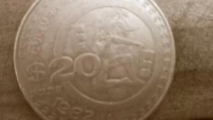 Entregan más de 8,000 dólares al afortunado propietario de esta moneda de 20 pesos mexicanos