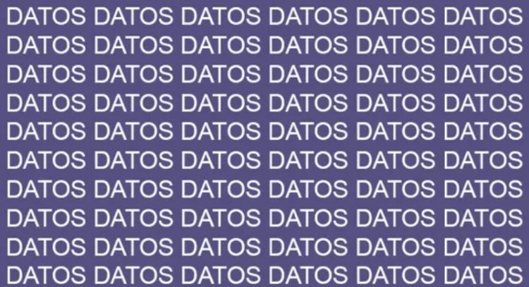 Solo una persona audaz puede encontrar la palabra "DADOS" en menos de 5 segundos