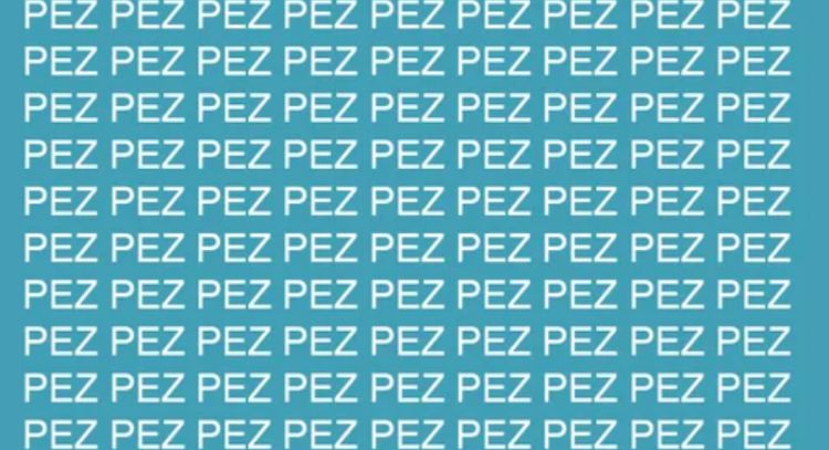 Sólo una persona muy despierta puede encontrar la palabra "PAZ" en menos de 5 segundos
