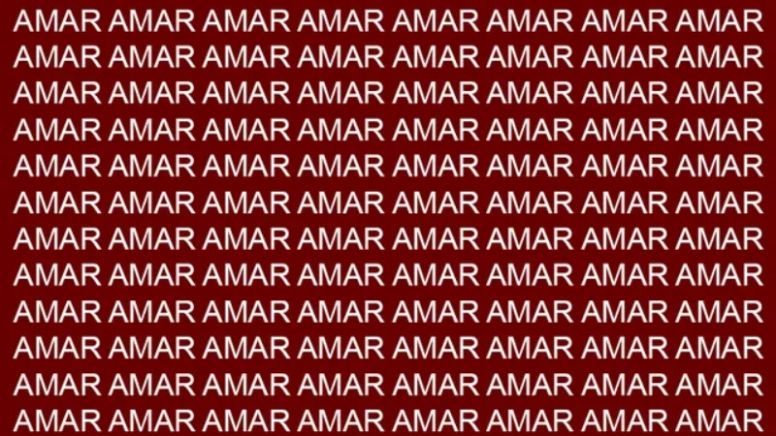 Sólo si eres una persona amorosa podrás encontrar la palabra "AMOR" en menos de 5 segundos