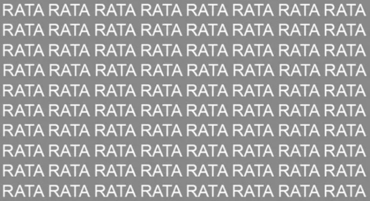Sólo una mente maestra puede encontrar la palabra 'Raya' en menos de 5 segundos