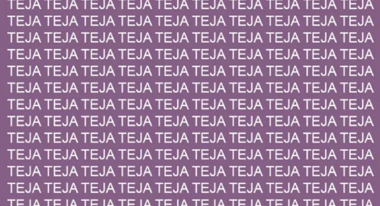 Solo una persona audaz puede encontrar la palabra "Tela" en menos de 5 segundos