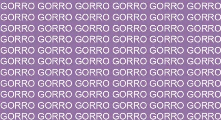 Solo una vista de águila puede encontrar la palabra "Gorra" en menos de 5 segundos
