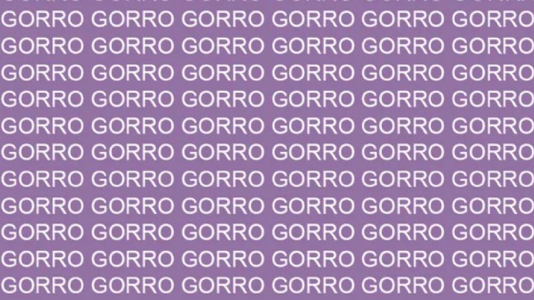 Solo una vista de águila puede encontrar la palabra "Gorra" en menos de 5 segundos