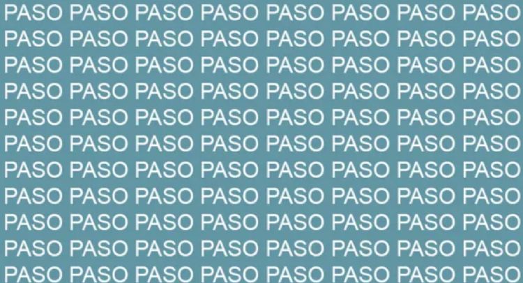 Solo una persona inteligente puede encontrar la palabra 'Vaso' en menos de 5 segundos