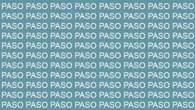 Solo una persona inteligente puede encontrar la palabra 'Vaso' en menos de 5 segundos