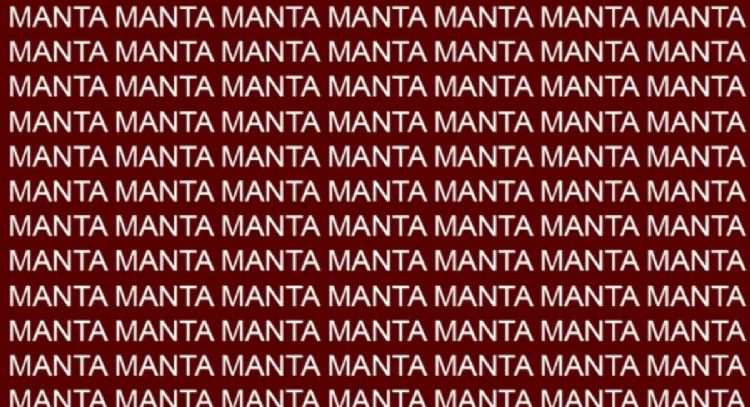 Solo una mente arriesgada puede encontrar la palabra 'Manto' en menos de 5 segundos