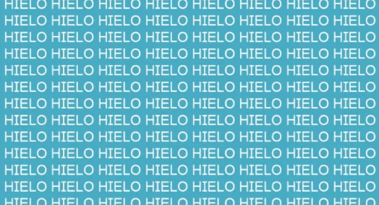 Solo una vista aguda puede encontrar la palabra 'Hielo' en menos de 5 segundos