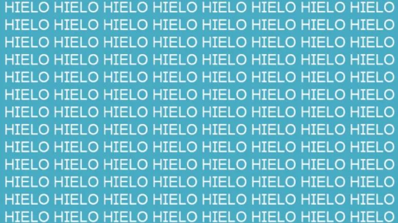 Solo una vista aguda puede encontrar la palabra 'Hielo' en menos de 5 segundos