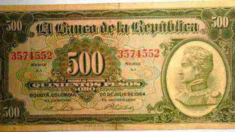 Entregan 300 millones de pesos por este billete de 500 pesos colombianos