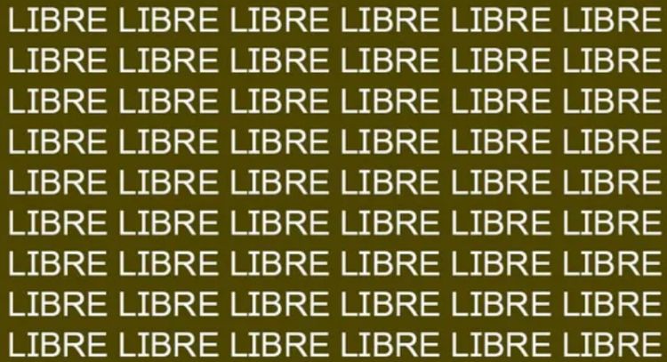 Solo una persona con vista de halcón puede encontrar la palabra 'LIBRA' en solo 5 segundos