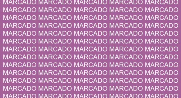Solo alguien muy brillante puede encontrar la palabra 'MERCADO' en menos de 5 segundos