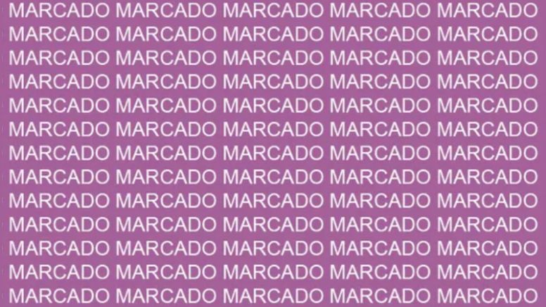 Solo alguien muy brillante puede encontrar la palabra 'MERCADO' en menos de 5 segundos
