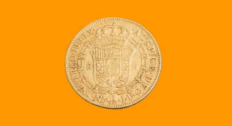 Entregan 2500 euros por esta moneda colombiana de 8 escudos